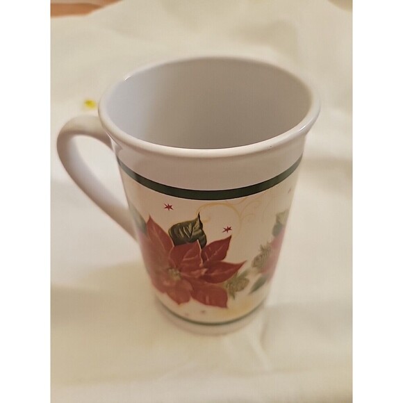 Royal Norfolk Poinsettia Coffee Mug Christmas Dishwasher Microwave Save - Picture 5 of 6